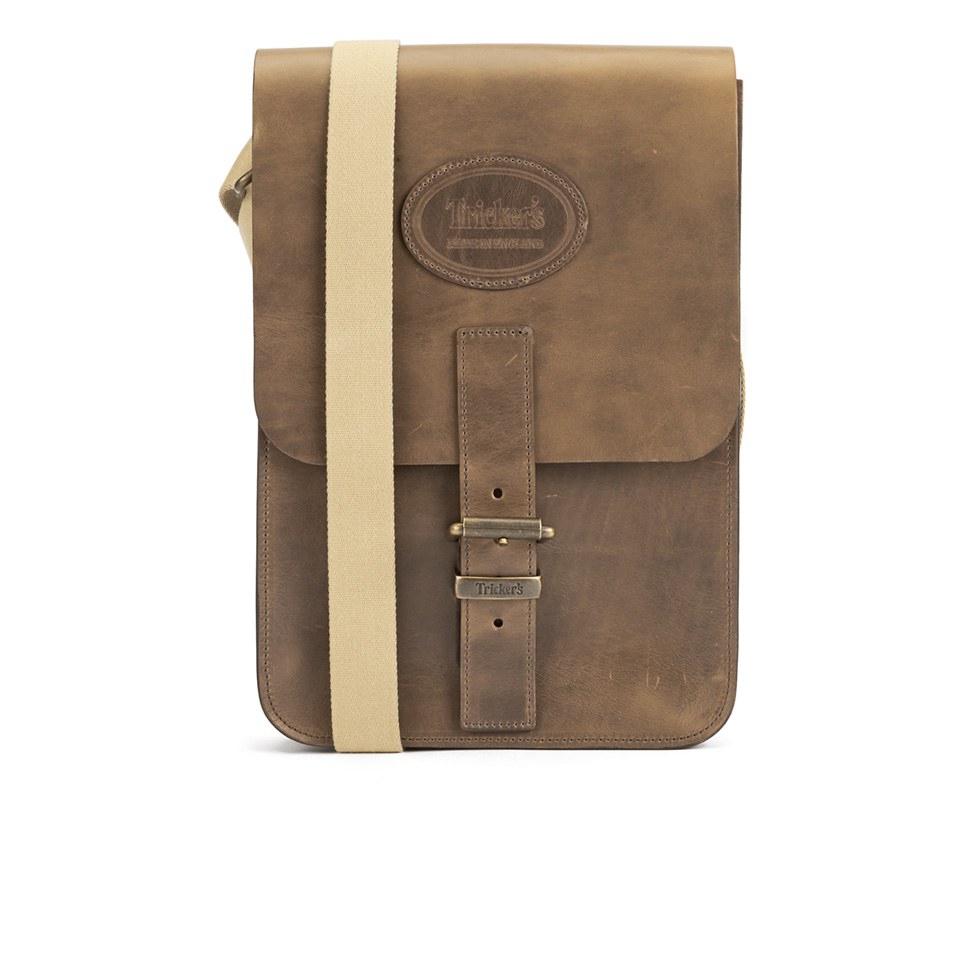 Tricker&#39;s Men&#39;s Small Leather Satchel Bag - Wheat Cavalier - Free UK Delivery over £50