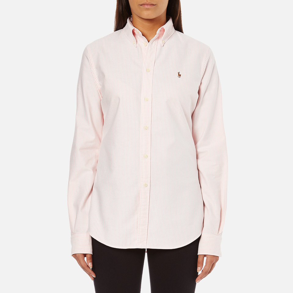 Polo Ralph Lauren Women's Harper Shirt - Pink/White - Free UK Delivery ...