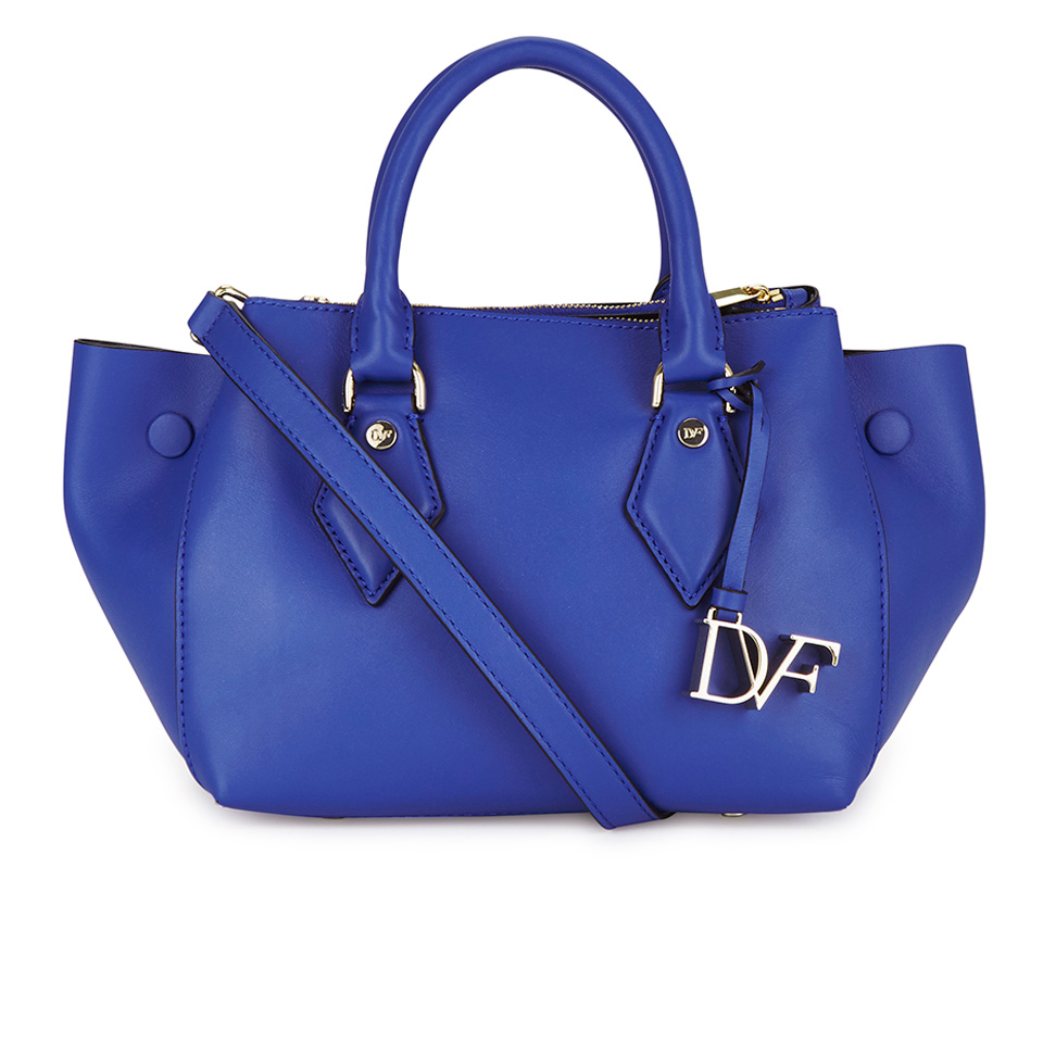 Diane von Furstenberg Women's Voyage Small Double Zip Leather Tote Bag ...