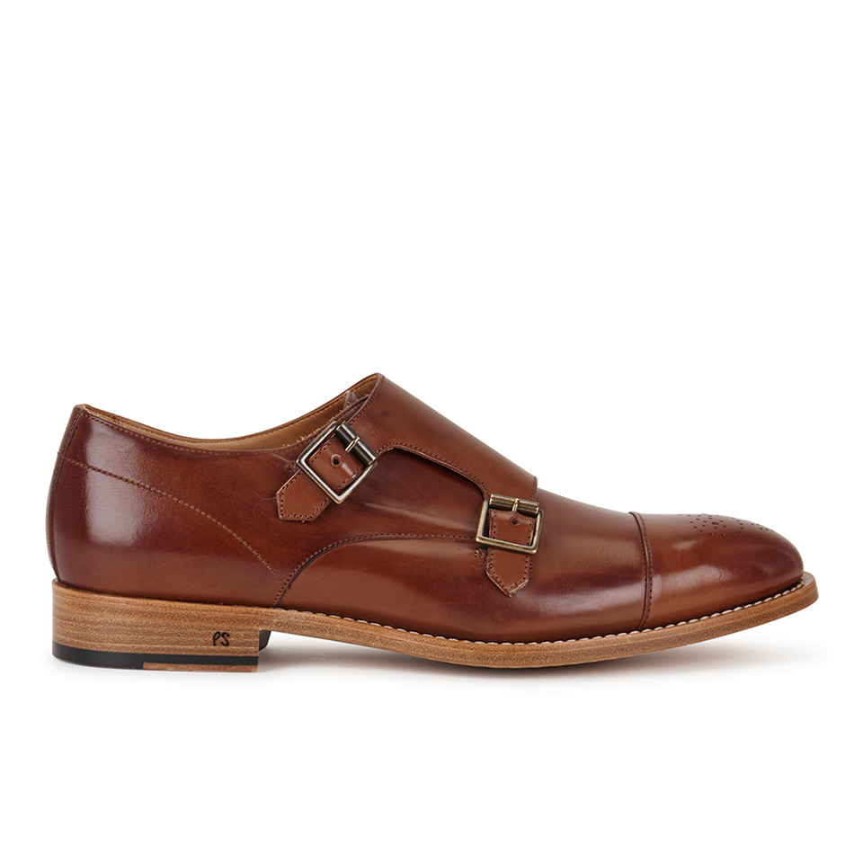 Paul Smith Shoes Men's Atkins Leather Monk Shoes - Tan Parma | FREE UK ...