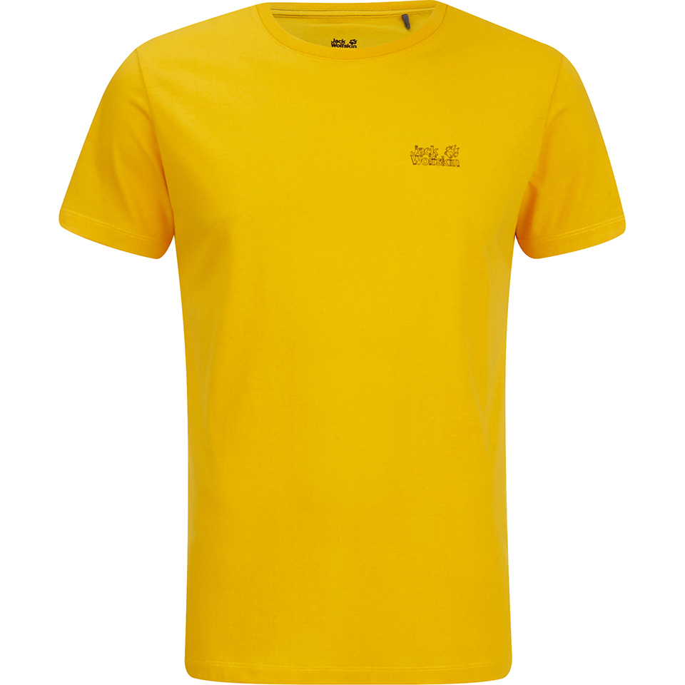 Jack Wolfskin Men's Paw T-Shirt - Burley Yellow Clothing | TheHut.com