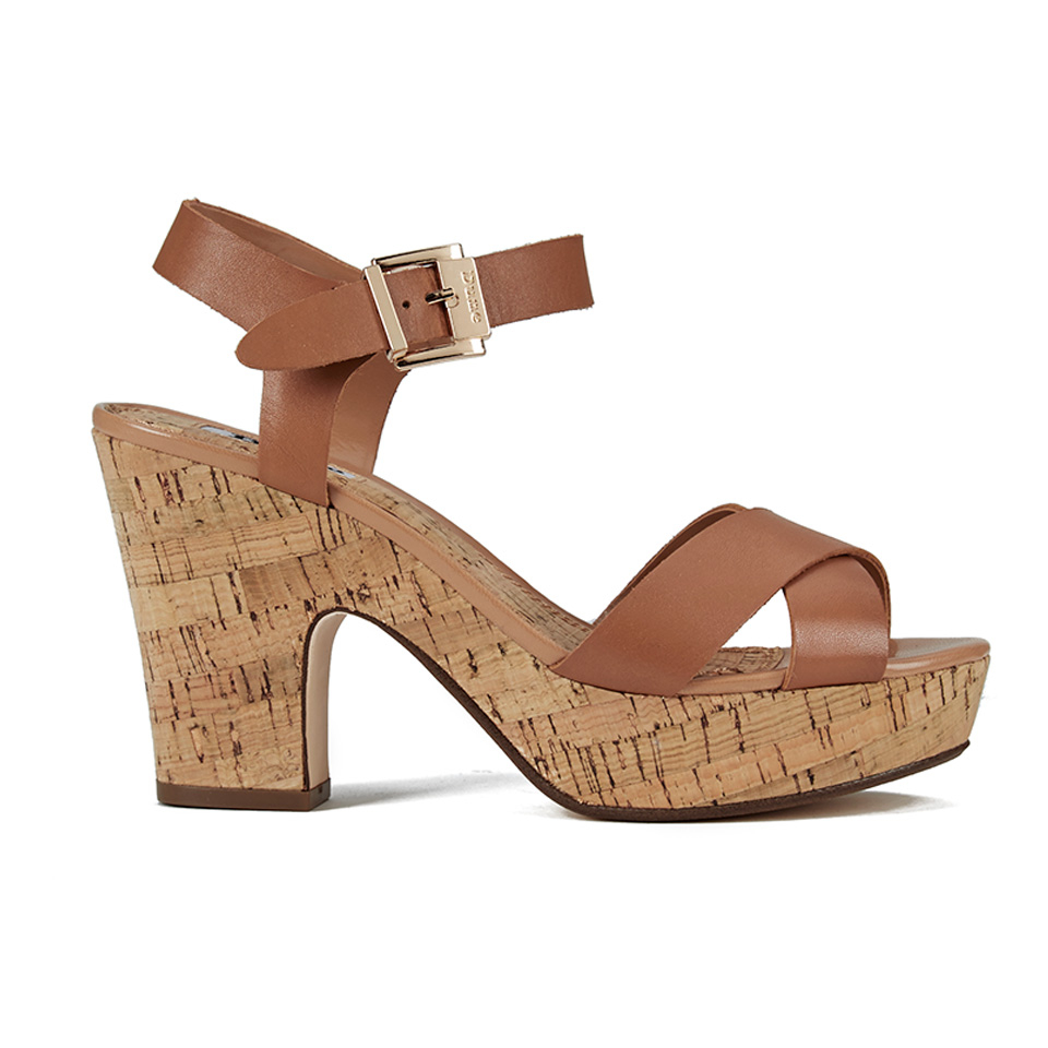 Dune Women's Iyla Leather Platform Heeled Sandals - Tan | FREE UK ...