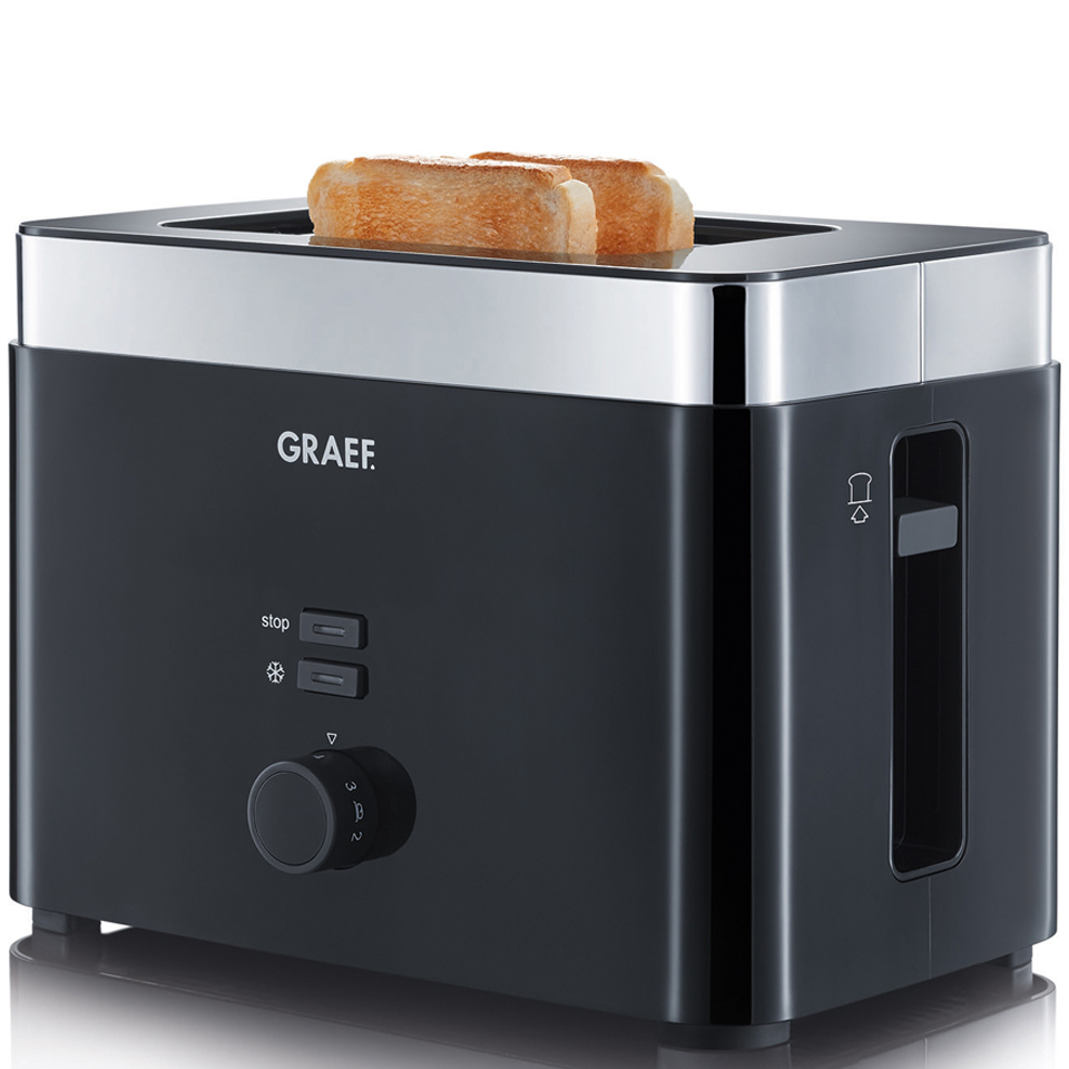 Graef TO62.UK 2 Slice Compact Toaster Black IWOOT