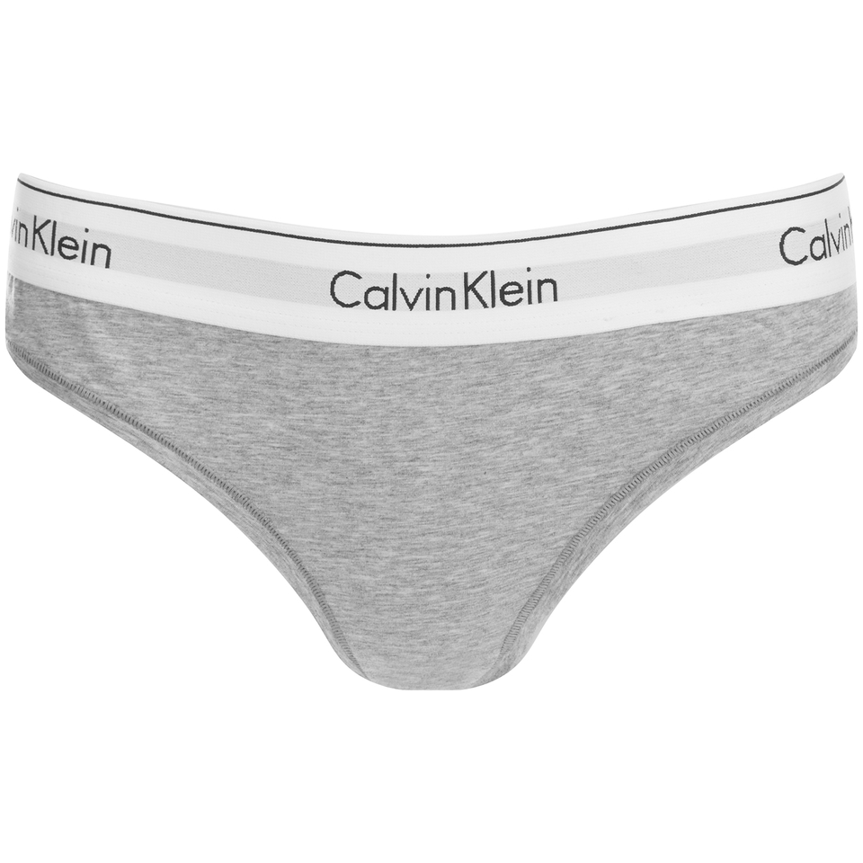 Calvin Klein Women's Modern Cotton Thong - Grey Heather Clothing ...
