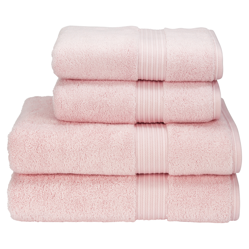 Christy Supreme Hygro 4 Piece Bath Towel & Bath Sheet Bundle - Pink ...