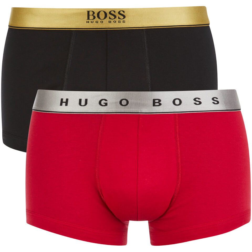BOSS Hugo Boss Men's 2 Pack Boxers Black/Red Mens Underwear