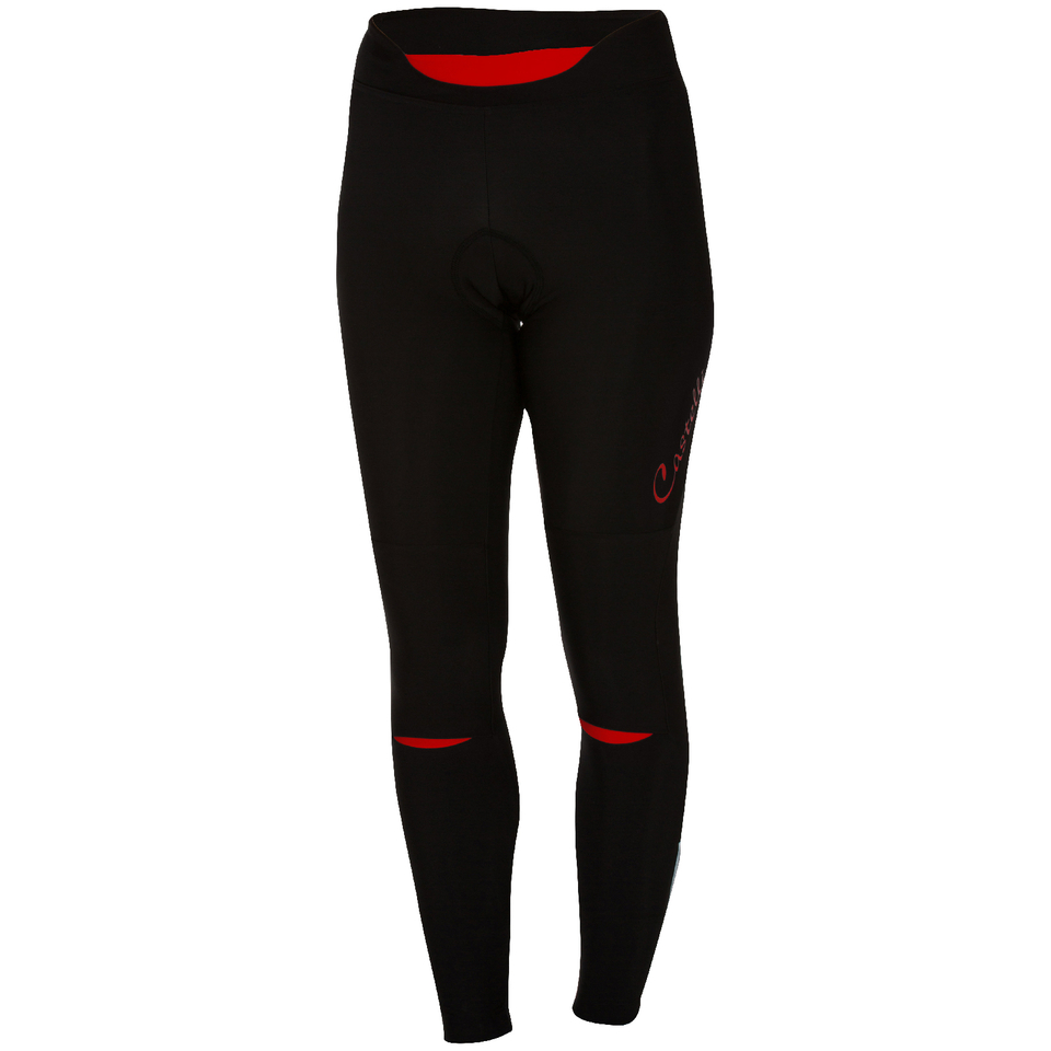 Castelli Women's Chic Tights Black/Red ProBikeKit UK