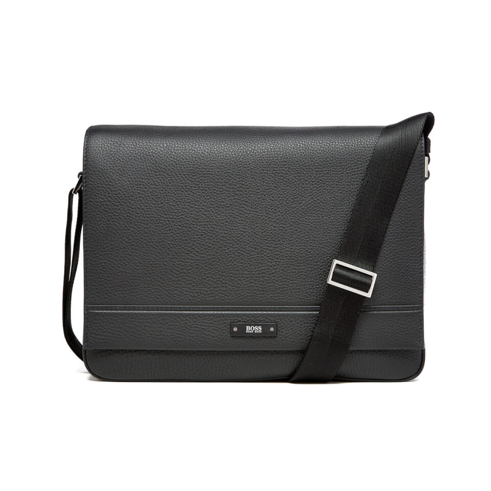BOSS Hugo Boss Men's Traveller Mess Flap Messenger Bag Black