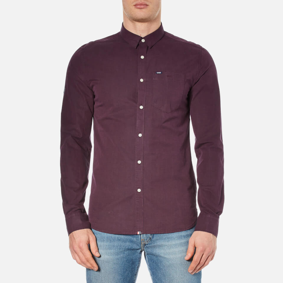 Superdry Men's New Vegas Shirt - Maroon Mens Clothing ...