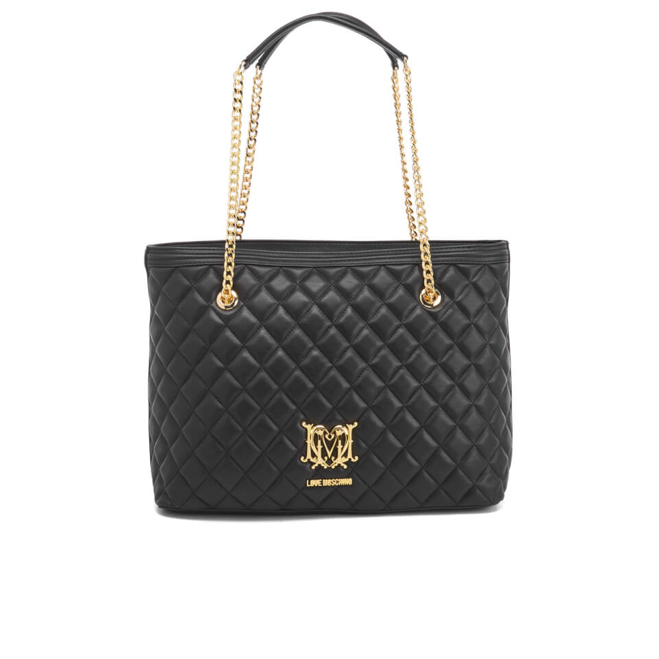 Love Moschino Women&#39;s Quilted Shoulder Bag - Black - Free UK Delivery Available