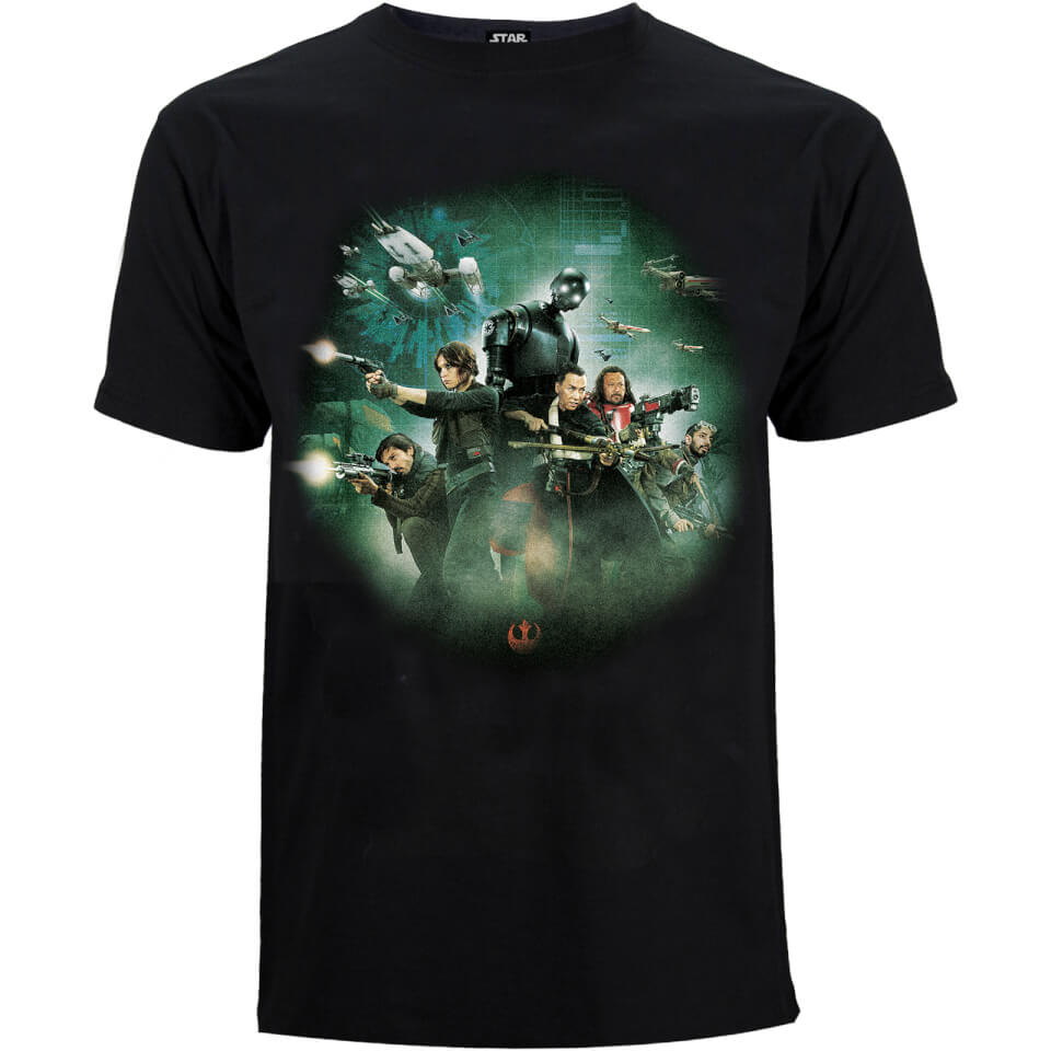 Star Wars: Rogue One Men's Group Battle T-Shirt - Black Merchandise ...