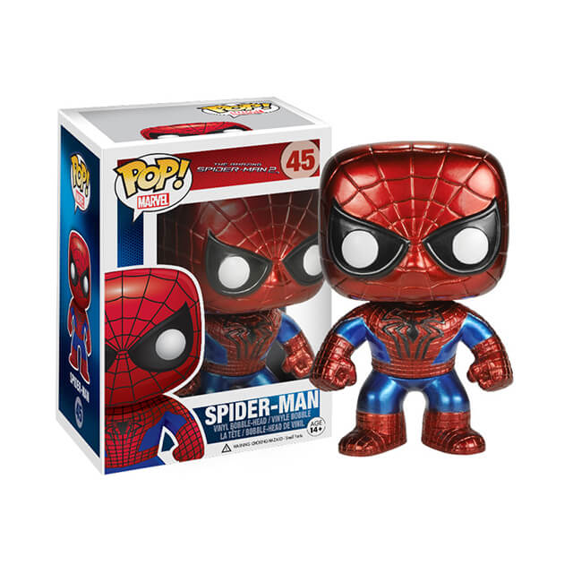 metallic spider man funko pop