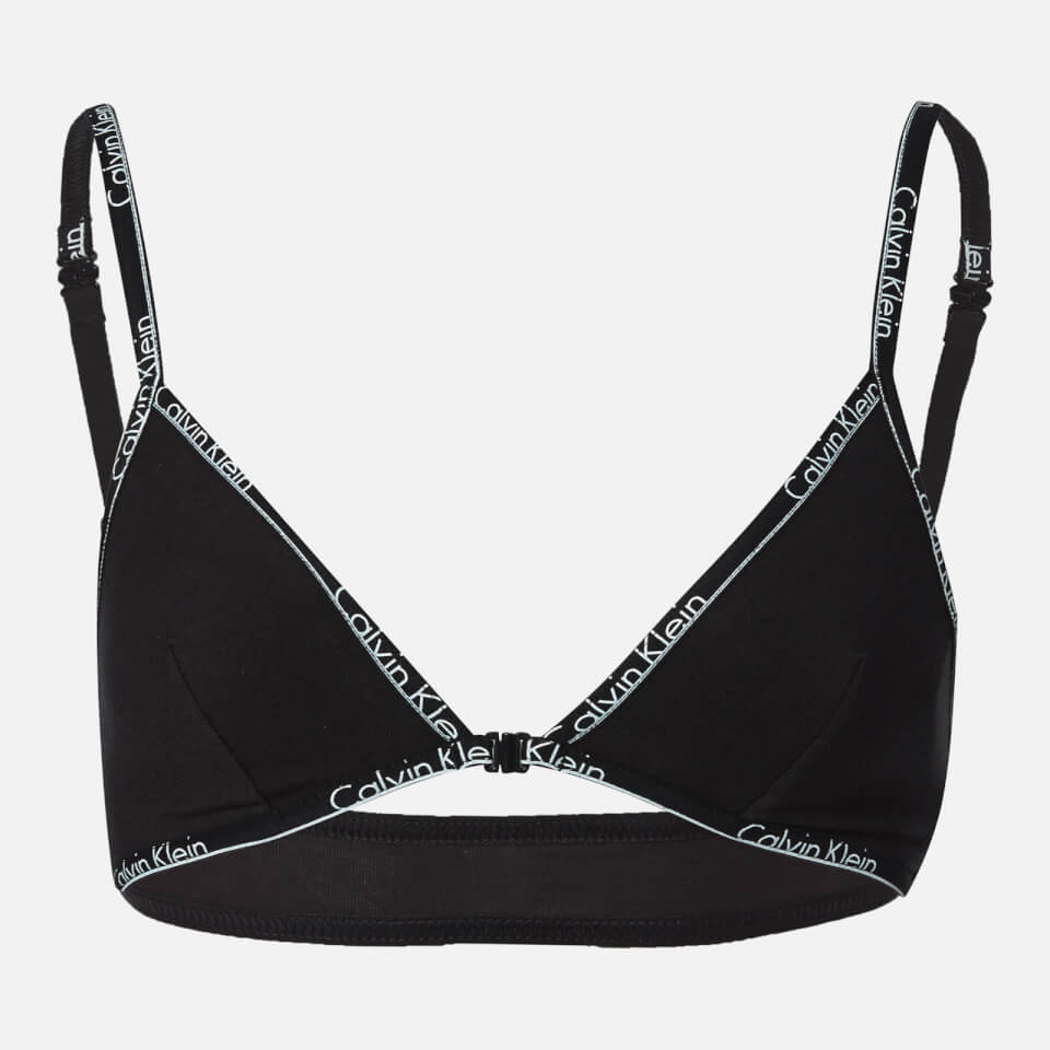 Calvin Klein Womens Triangle Unlined Bra Black Free Uk Delivery