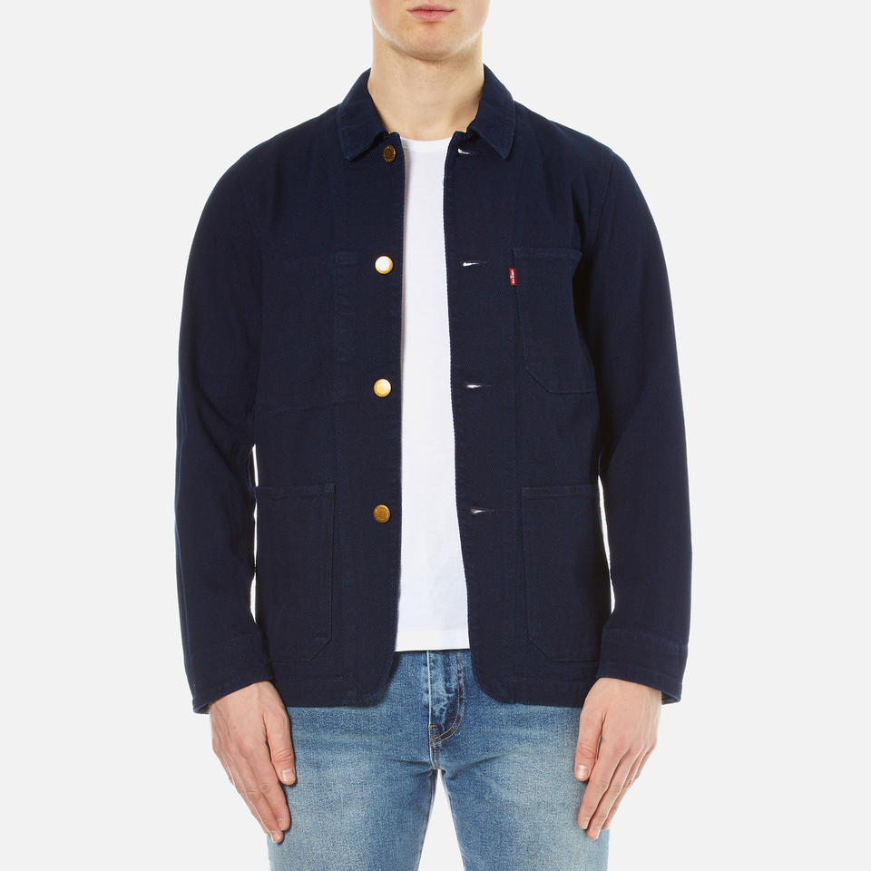 levi's engineer coat black