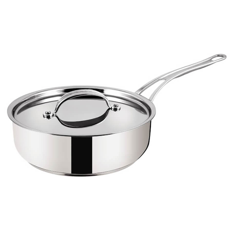 Jamie Oliver by Tefal H8033244 24cm Stainless Steel NonStick Saucepan With Lid 24cm Jamie
