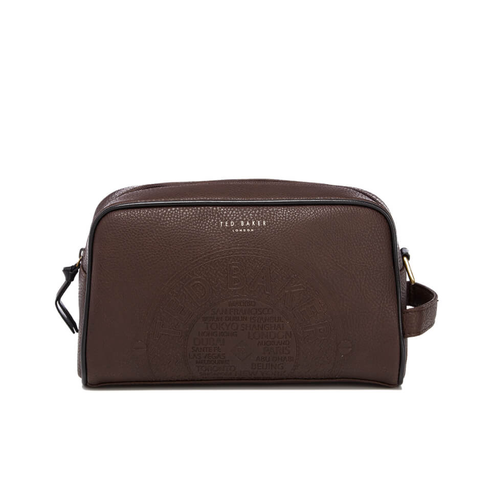 Ted Baker Men's Washbos Embossed Wash Bag - Chocolate