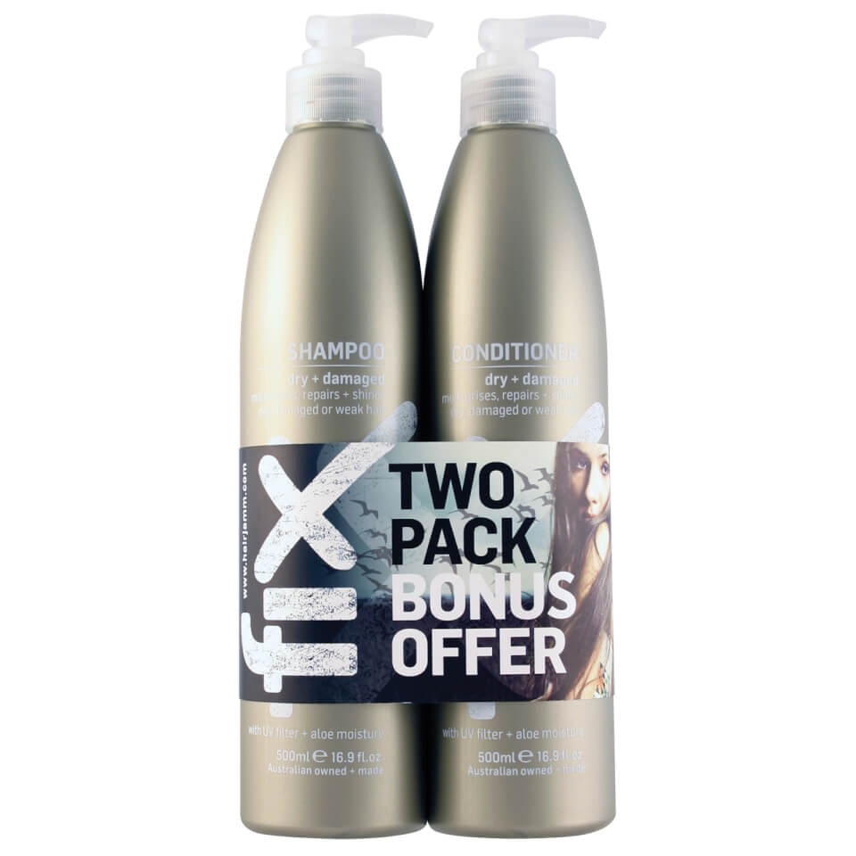 FIX Dry/Damaged Shampoo & Conditioner Duo 500ml Buy