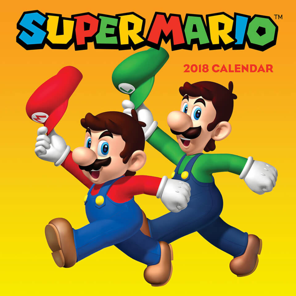 Super Mario Bros. Calendar 2018 Nintendo Official UK Store