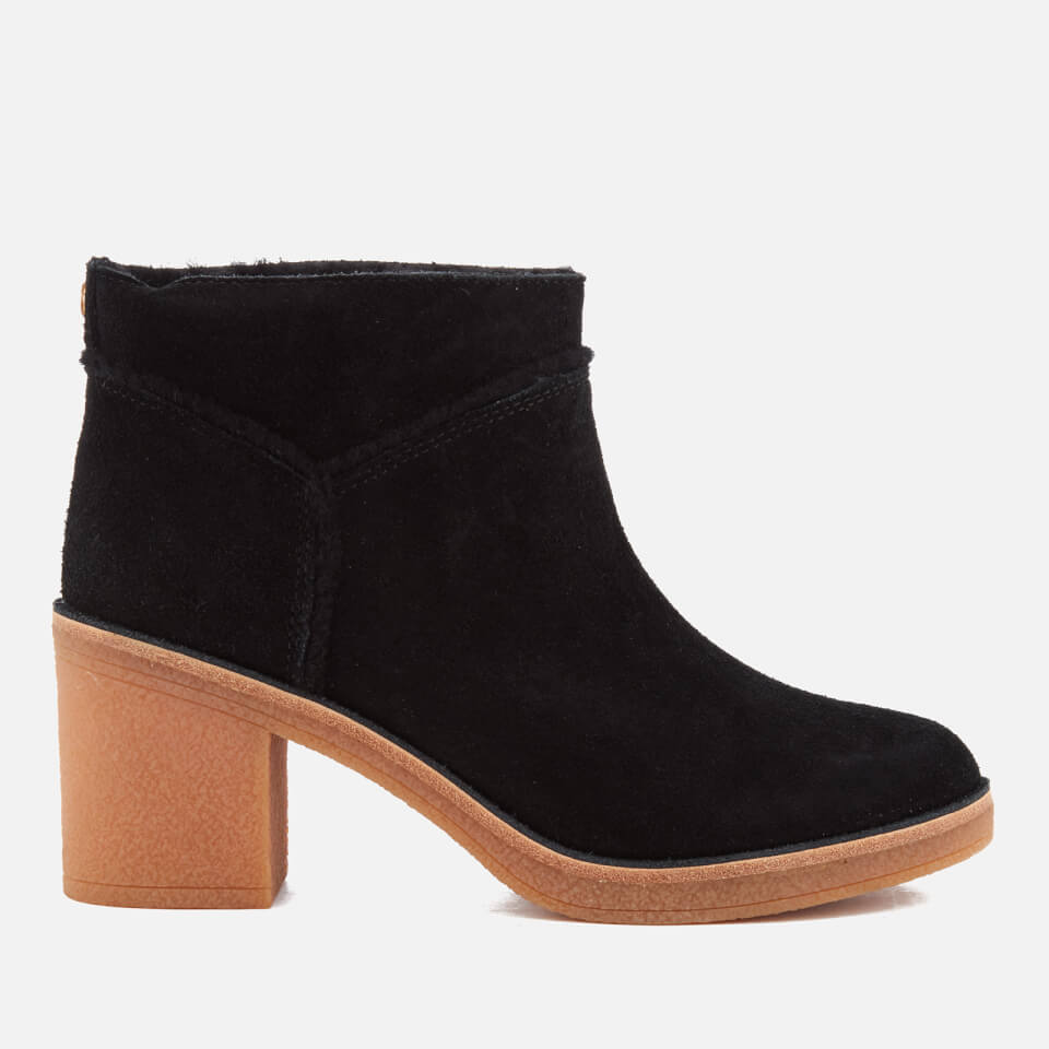 ugg black suede boots with heel