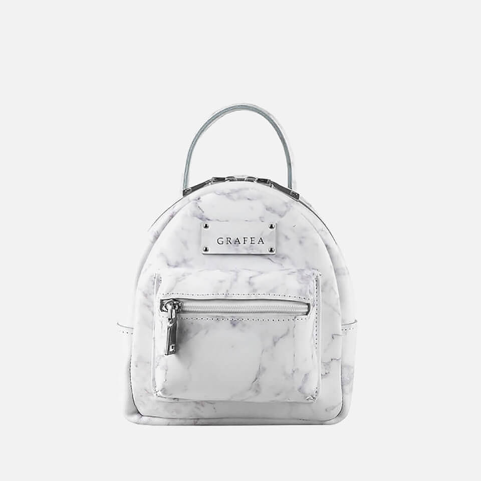 Grafea Women's Mini Zippy Marble Backpack - White Effect Womens ...