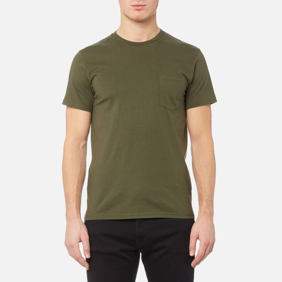 Edwin Men's Pocket T-Shirt - Olive Drab Clothing | TheHut.com