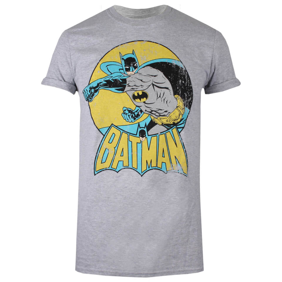 DC Comics Women's Batman Retro T-Shirt - Sport Grey Merchandise - Zavvi UK