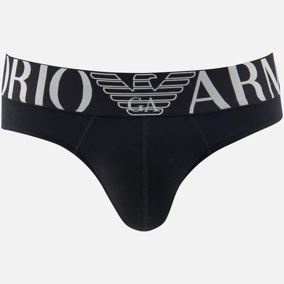 Emporio Armani Men's Stretch Cotton Briefs - Nero Mens Underwear ...