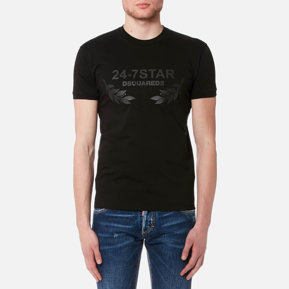 dsquared2 24 7 star t shirt wit