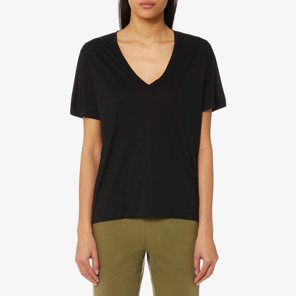 Polo Ralph Lauren Women's V Neck T-Shirt - Black - Free UK Delivery ...