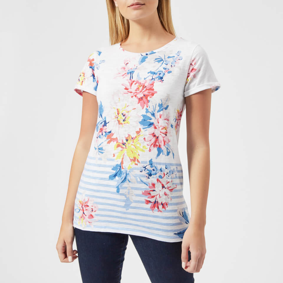Joules Women's Nessa Printed Jersey T-Shirt - Stripe Whistable Floral Womens Clothing | TheHut.com