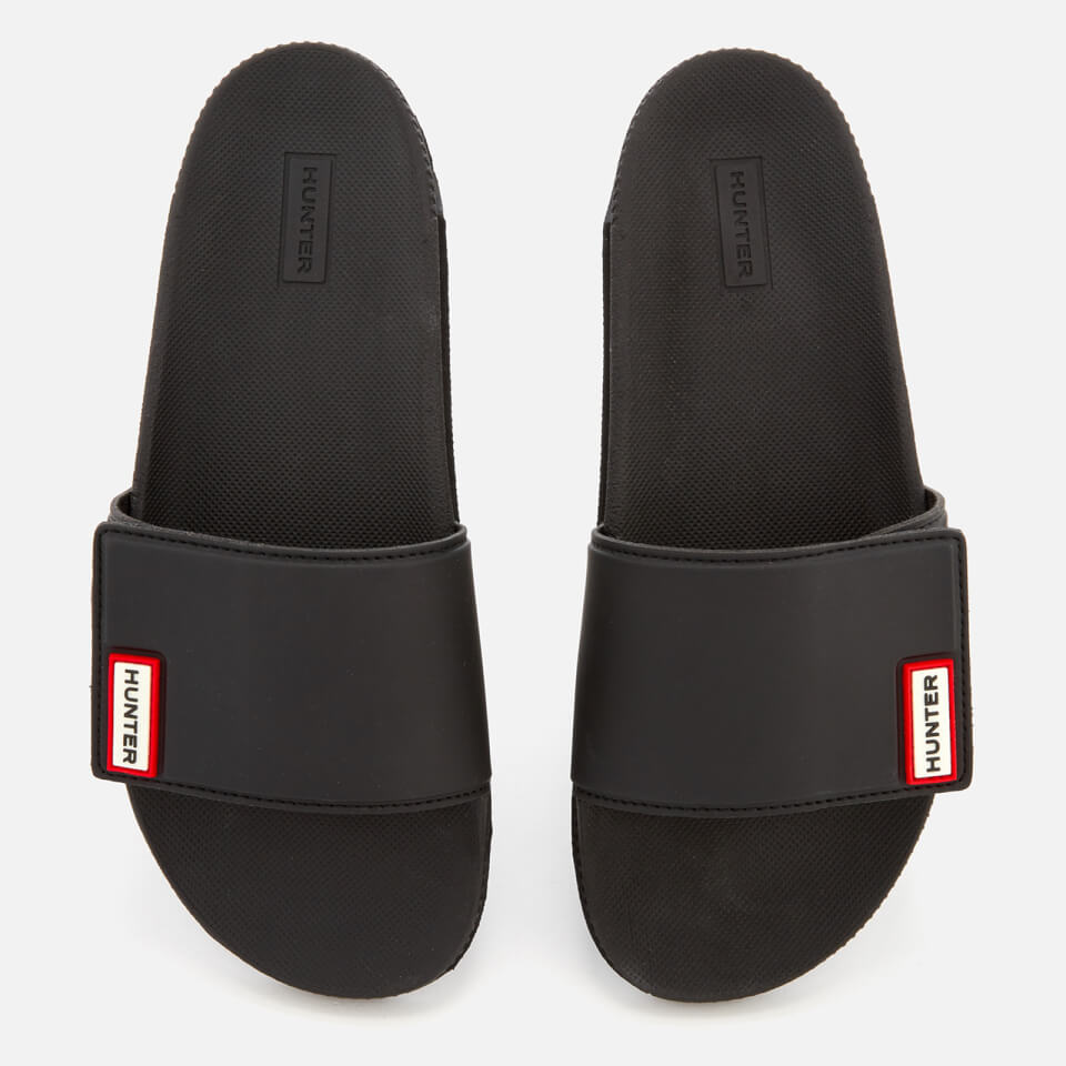 Hunter Women's Original Adjustable Slide Sandals - Black Womens ...