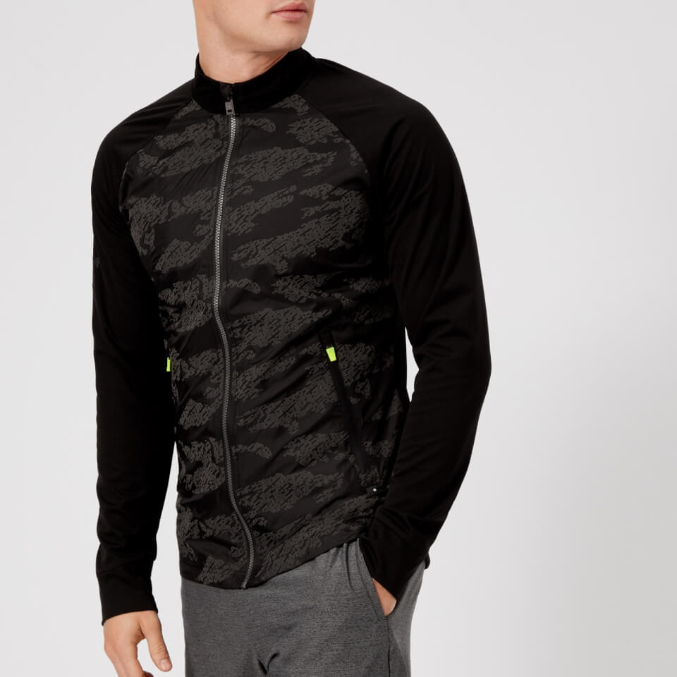 Superdry Sport Men's Training Stretch Hybrid Zip Through Top Black