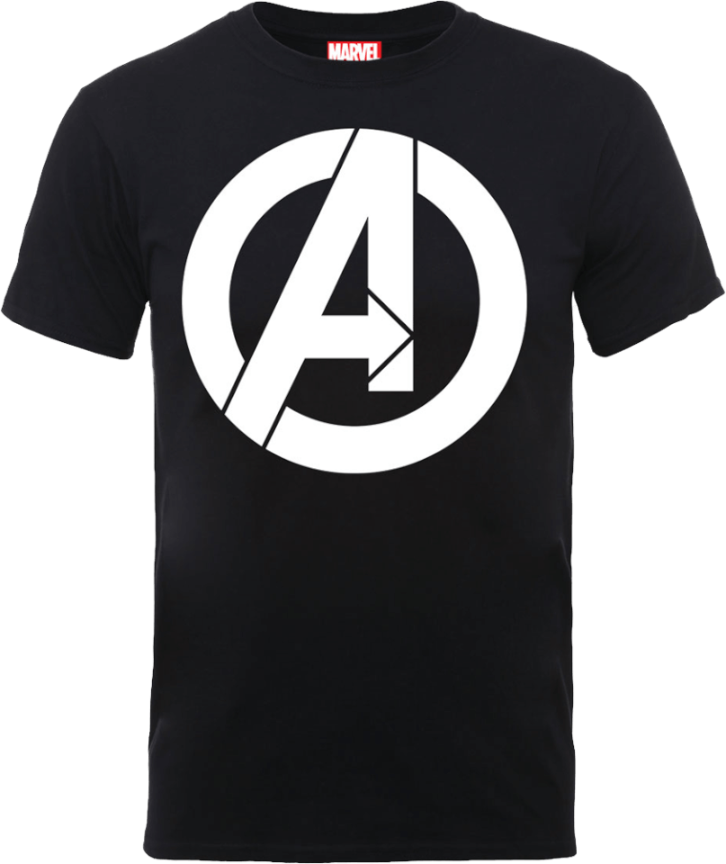 Marvel Avengers Simple Logo T Shirt Black Clothing Zavvi Us