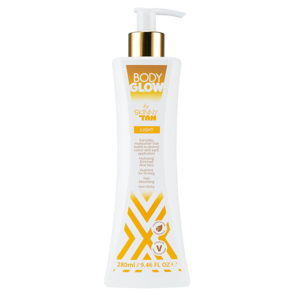 Body Glow by SKINNY TAN Light Lotion 280ml Free Shipping Lookfantastic