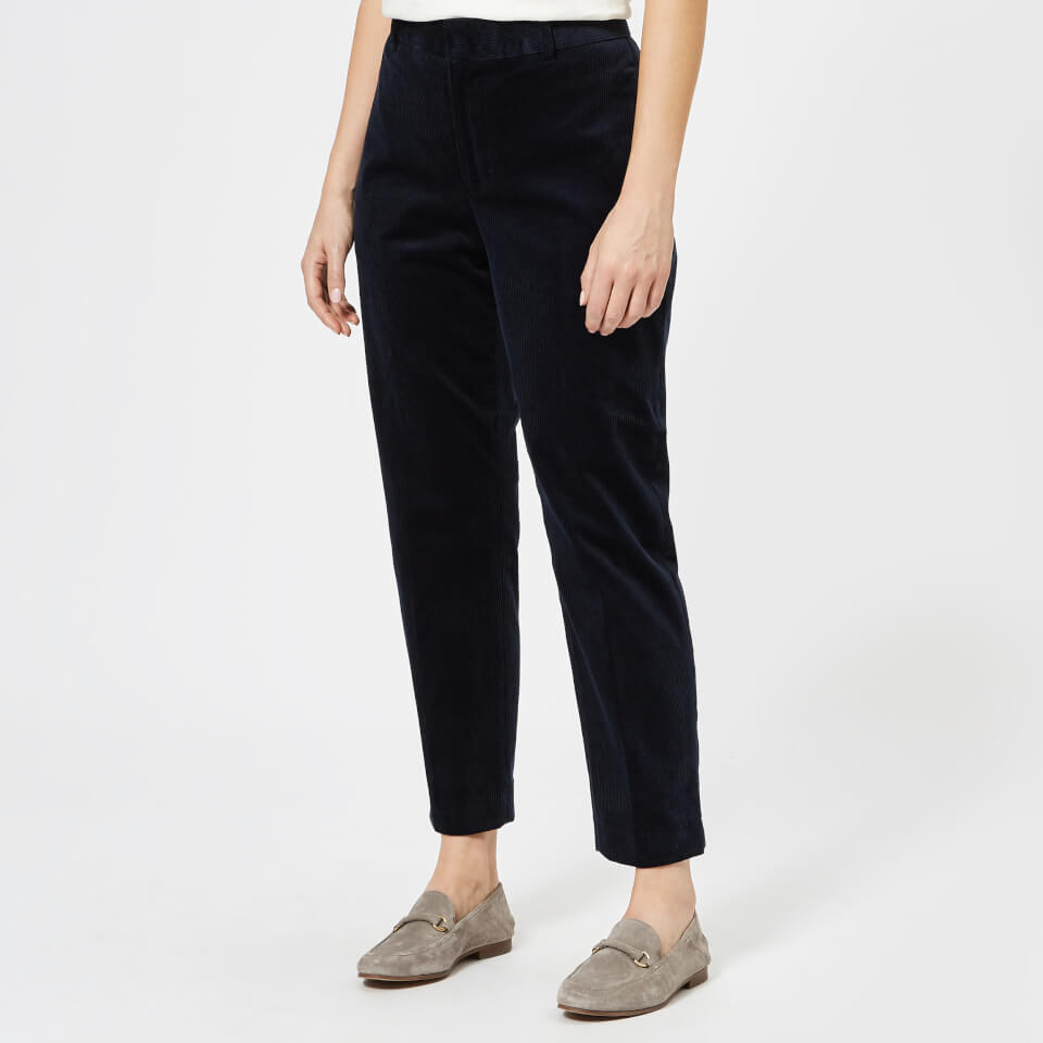 womens navy corduroy trousers