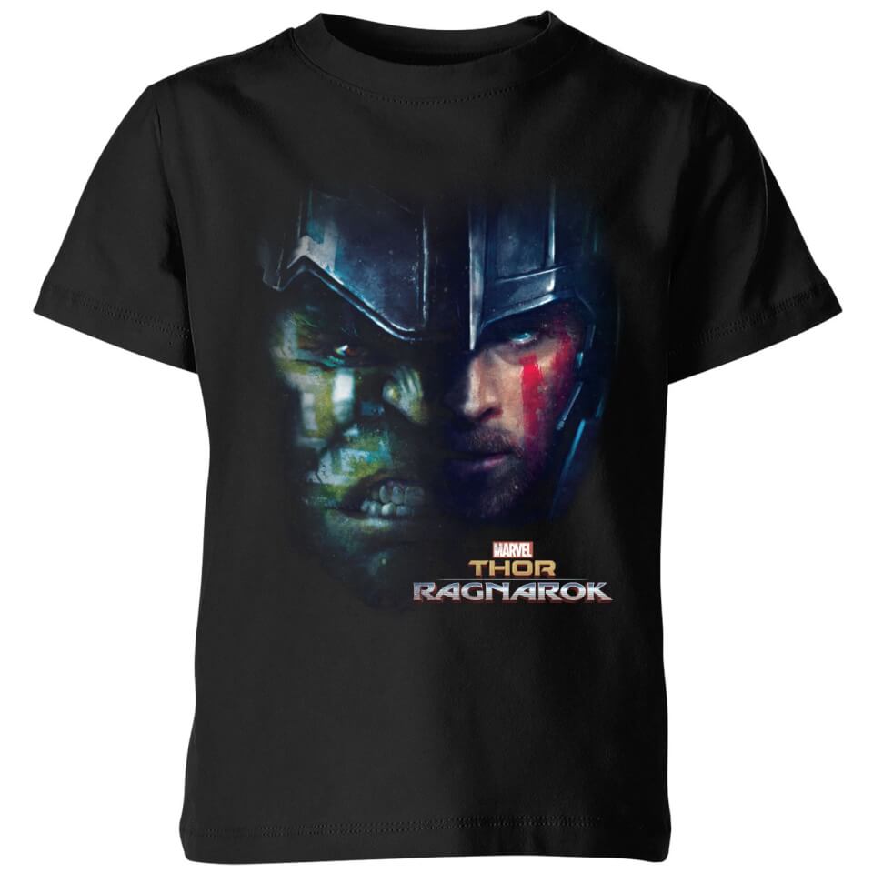 Marvel Thor Ragnarok Hulk Split Face Kids T Shirt Black Clothing Zavvi Uk