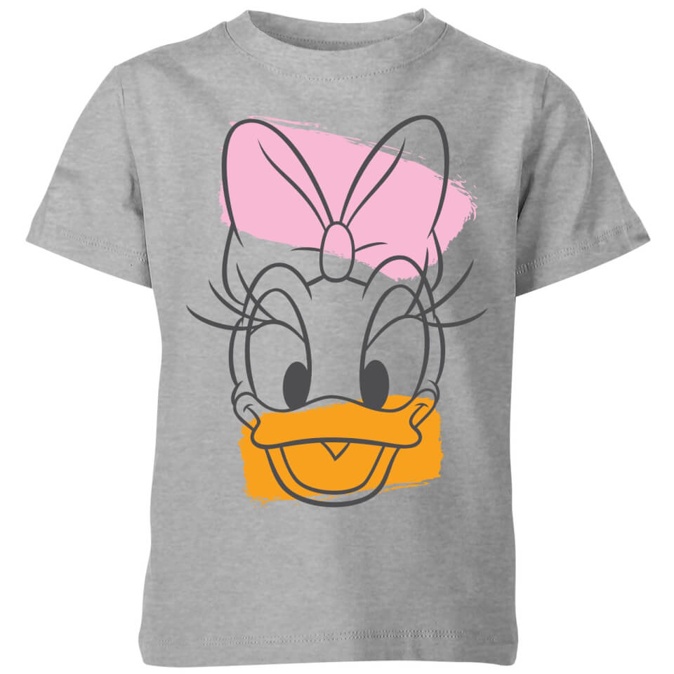 Disney Daisy Duck Head Kids' T-Shirt - Grey Clothing | Zavvi