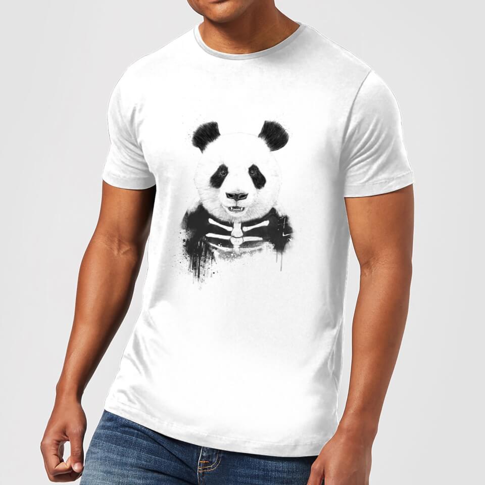 Balazs Solti Skull Panda Men's T-Shirt - White | IWOOT