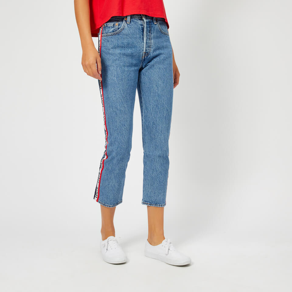 501 crop spectator sport blue