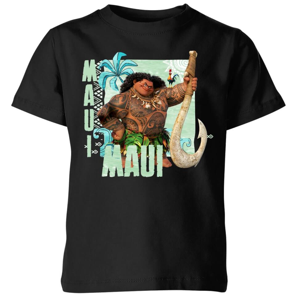 Moana Maui Kids' TShirt Black Clothing Zavvi UK