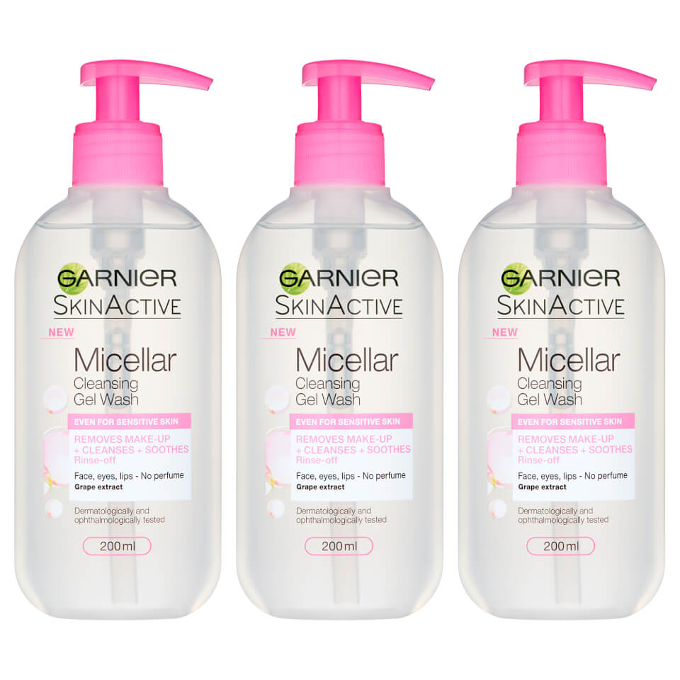 garnier micellar gel face wash sensitive skin 200ml