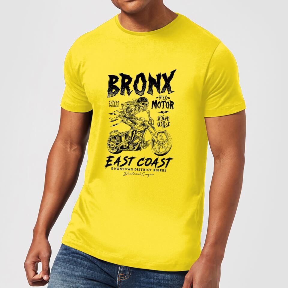 Bronx Motor Men S T Shirt Yellow Clothing Zavvi Uk