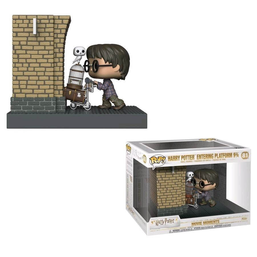 Harry Potter Harry Potter Al Binario 9 3 4 Figura Pop Movie Moment Exc Pop In A Box Italia