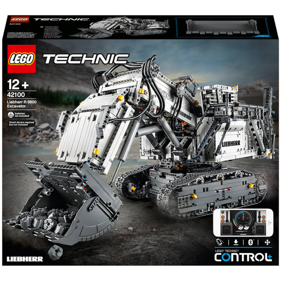 lego technic control  liebherr r 9800 excavator set 42100
