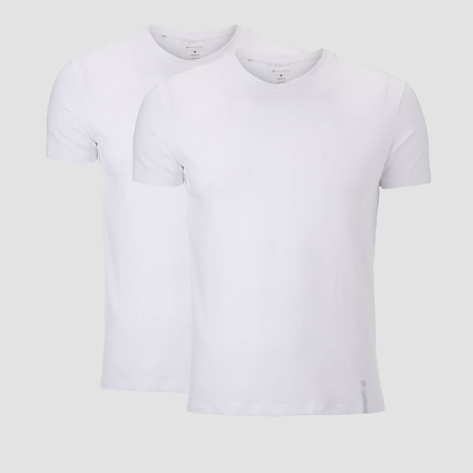 Buy 2 Pack of Men's Luxe Classic VNeck TShirt White MYPROTEIN™