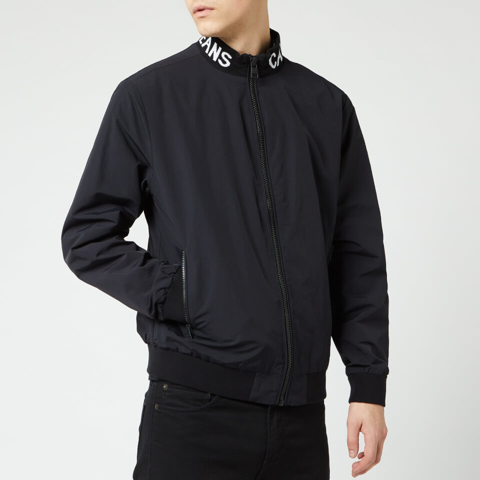 Calvin Klein Jeans Men's Logo Collar Nylon Jacket - CK Black Clothing ...
