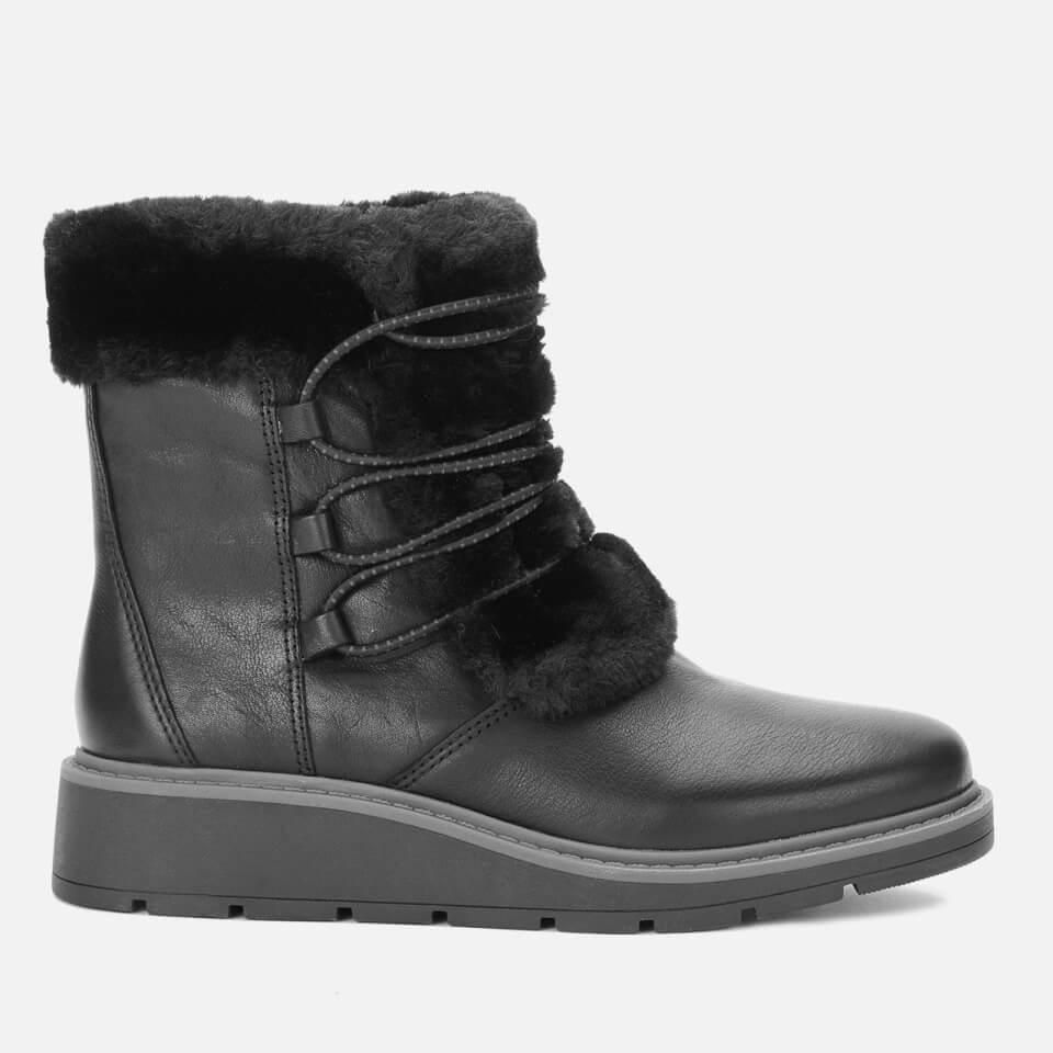 Ivery Jump Leather Winter Boots Black Clarks Ivery Jump women's Snow boots in