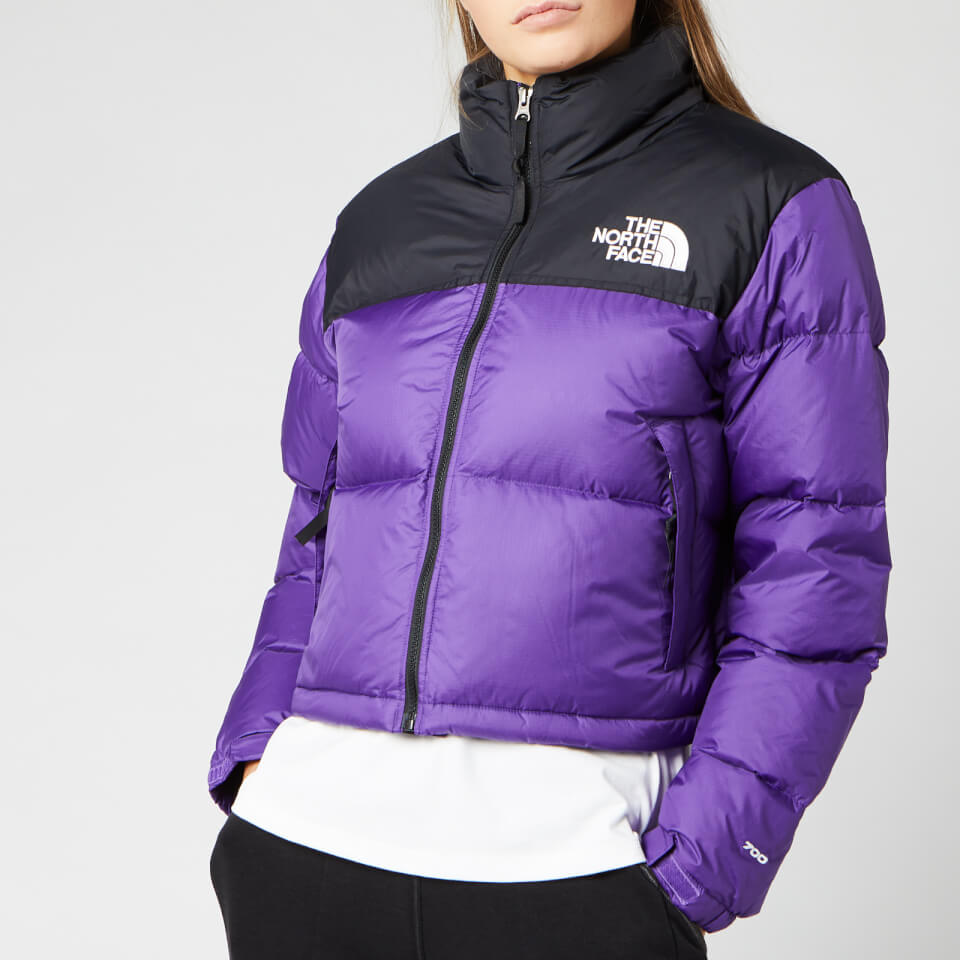 north face nuptse purple