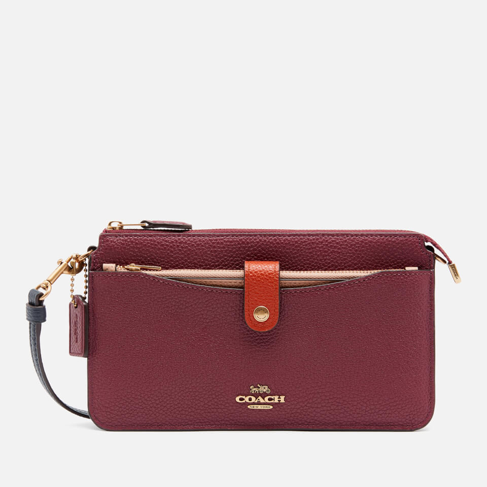 Coach Women's Colorblock Wallet/Cross Body Bag Vintage Mauve Multi