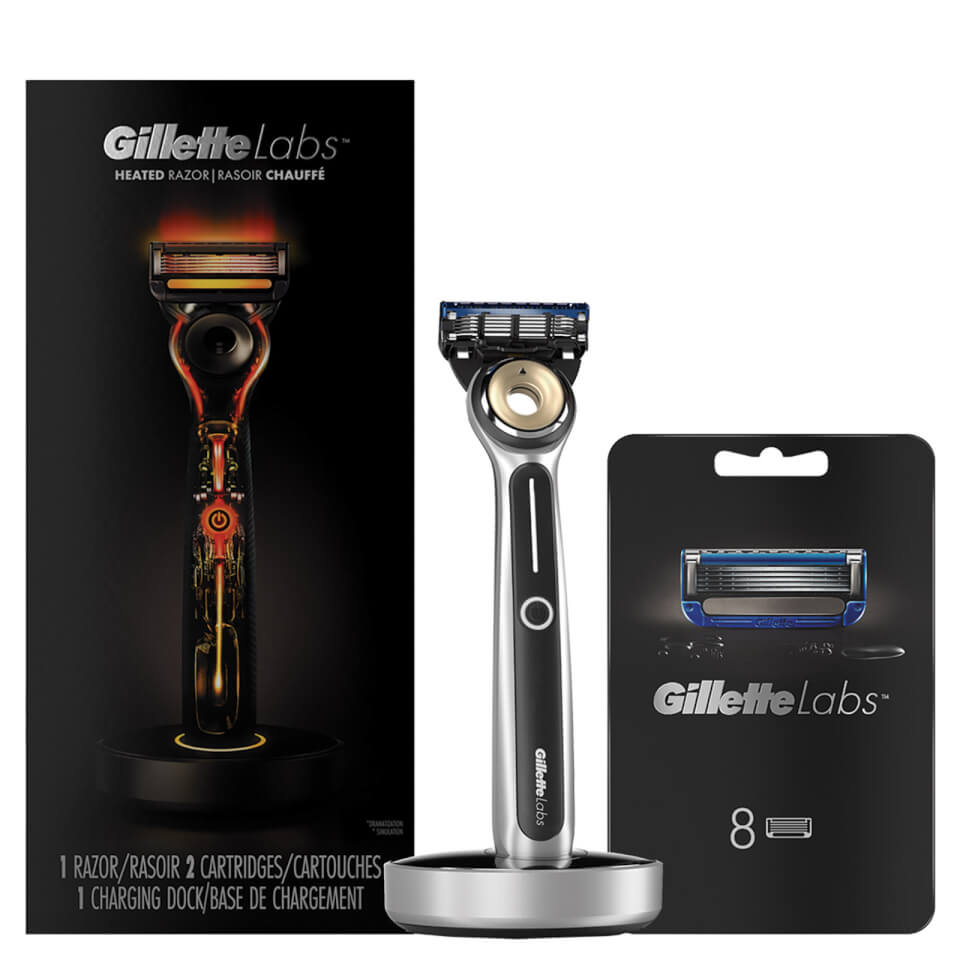 GilletteLabs Heated Razor For Men Starter Kit + 8 Blades Gillette